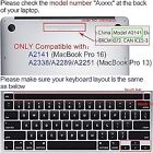 Cover Skin For 2020 Macbook Pro 13"(model:a2338/a2289/a2251) Silicone Keyboard C