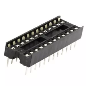 Quantity 5 - DIP-24 IC Socket Solder Type Double Row 24PIN DIP Chip - New - Picture 1 of 2