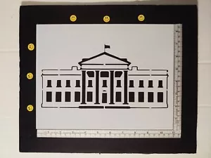 The White House Washington DC President 11" x 8.5" Custom Stencil FREE SHIPPING - Picture 1 of 2
