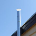  Weiß PVC Kunststoff Pilzförmiges Dach Regenkappe Kanal Lüftungsabdeckung