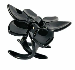 Parcelona französische Nelkenblume 4 Zähne schwarz Ponyhalter Haarkralle 2 Zoll - Bild 1 von 6