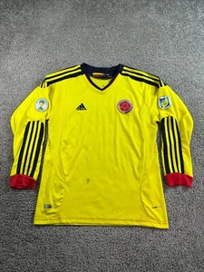 Camiseta Adidas Federación Colombia Hombre Talla M Amarilla Manga Larga Mundial 2014 - Imagen 1 de 13