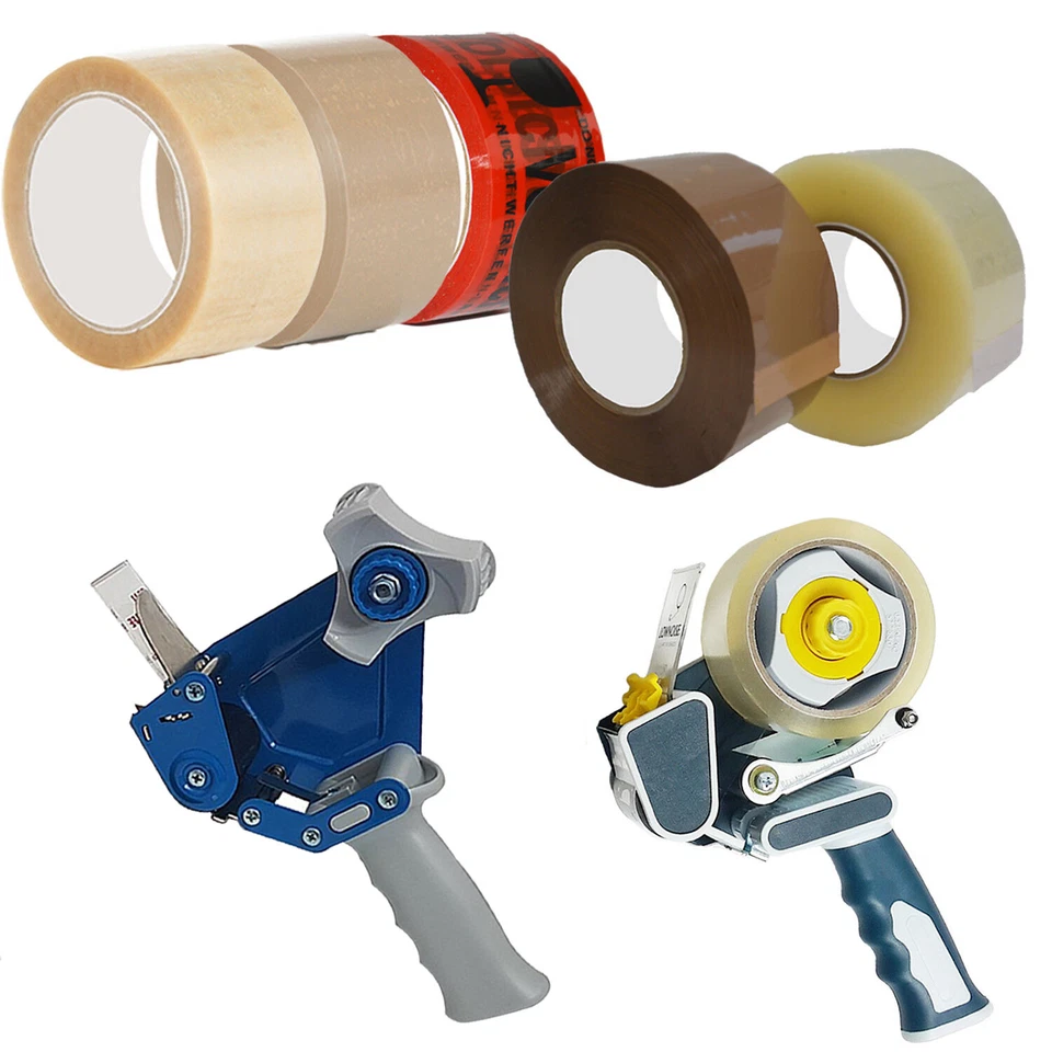 Tape Hand Dispenser Quiet Loud Transparent Brown Caution Glass High Tack - Image 1 of 1