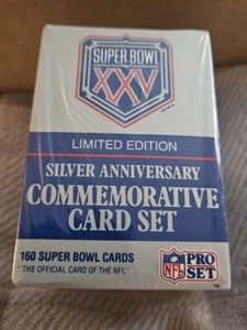 Proset Super Bowl XXV Silver Anniversary Commemorative Factory Sealed Card Set - Bild 1 von 2