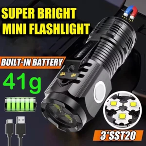 Three-Eyed Monster Mini Flash Super Power Flashlight USB Rechargeable Waterproof - Picture 1 of 17