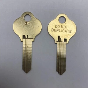 2 Vintage Old Stock Russwin 63NS Nickel Silver 3-8-22-3199 Brass Keys Locksmith - Picture 1 of 2