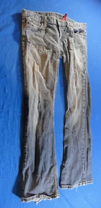 PANTALONES VAQUEROS VINTAGE Y2K FOXY FLARE TIRO EXTRA BAJO AZUL CLARO FADE DENIM PARA MUJER 30 - Imagen 1 de 11