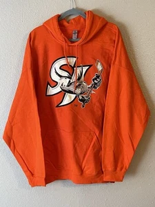 Men’s 3XL NWOT San Jose Sharks Gildan Hooded Pullover Sweatshirt Orange - Picture 1 of 7