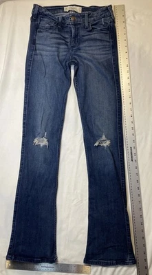 Hollister Bootcut Jeans Sz 5R W27xL33 Distressed Preowned 5 Pocket RN75654 - Image 1 of 4