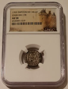 Schweiz - Schweizer Kantone - Chur 1765 1 Bluzger KM-178 AU58 NGC - Bild 1 von 4