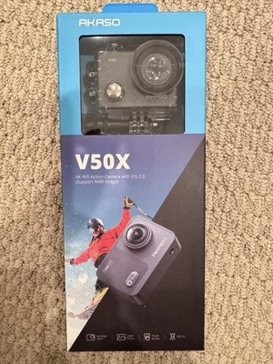 AKASO V50X Native 4K30fps WiFi Action Camera with EIS Touch Screen 4X Zoom 131 - Image 1 of 4