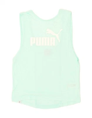 Chaleco Top PUMA Mujer Gráfico Reino Unido 8 Pequeño Algodón Turquesa XW08 Foto 1 de 3