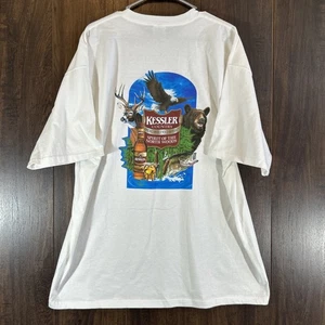 VTG Kessler Whiskey T Shirt Sz 2XL Smooth As Silk Alcohol Spirit Of North Woods - Picture 1 of 10