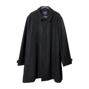 Lands’ End Men’s Winter Coat Overcoat Wool Cashmere Blend Black Size XL 46 - 48 - Picture 1 of 8