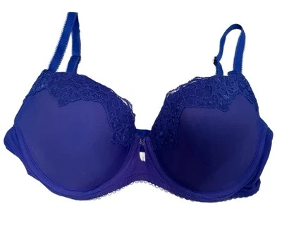 Badgley Mischka 34D Camiseta Encaje Azul Sujetador Forro con Aros Correas Ajustables Foto 1 de 4