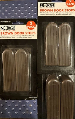 Juego de 6 tapones de goma para puertas de piso resistentes a arañazos marrón Foto 1 de 4