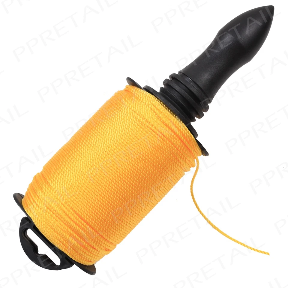 WHL 150m Builders Brick Line Reel HIGH VIZ Straight Measure Rope String Laying Tool