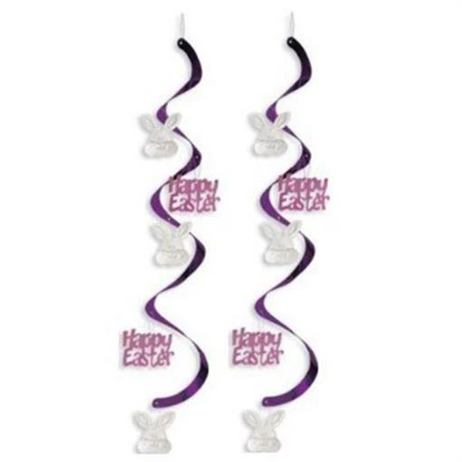 Paquete de 5 conejitos mareados colgantes decoración feliz Pascua decoración colgante Foto 1 de 1