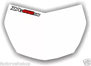 DR650SM Supermoto Red Front Number Plate Graphic DR650 DR 650 Decal Headlight - Picture 1 of 2