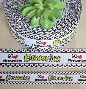 Cinta de grosgrain de brownies para niñas exploradoras de 7/8 y 1,5” (1 año) cinta artesanal - Imagen 1 de 1