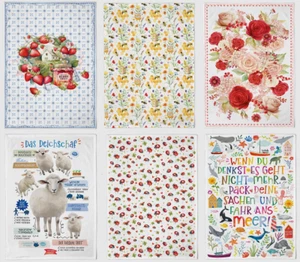 1 Geschirrtuch Blumen Käfer Biene Schaf Geschirrtücher Mitbringsel Geschenkidee - Bild 1 von 7