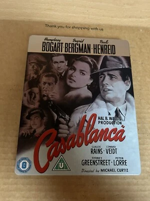 Casablanca. Humphrey Bogart, Ingrid Bergman. Blu-ray steelbook VGC With J Card - Image 1 of 4