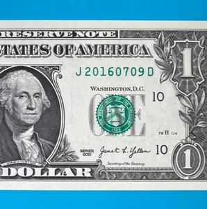 2016 July 9 (J 20160709 D) BIRTHDAY Note $1 One Dollar Bill *UNC* - Picture 1 of 4