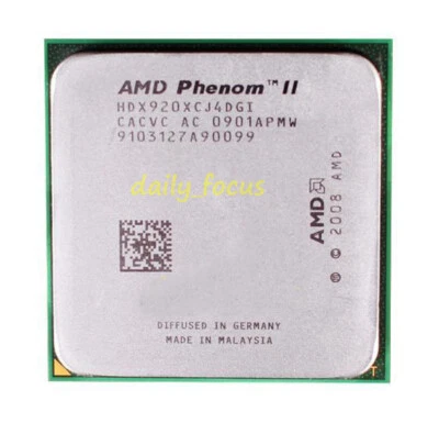 AMD Phenom II X4 920 HDX920XCJ4DGI 2.8 GHz Quad-Core Socket AM2+ CPU Processor - Image 1 of 4