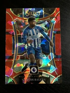 2023-24 Panini Select Carlos Baleba Red Cracked Ice RC Brighton - Picture 1 of 2