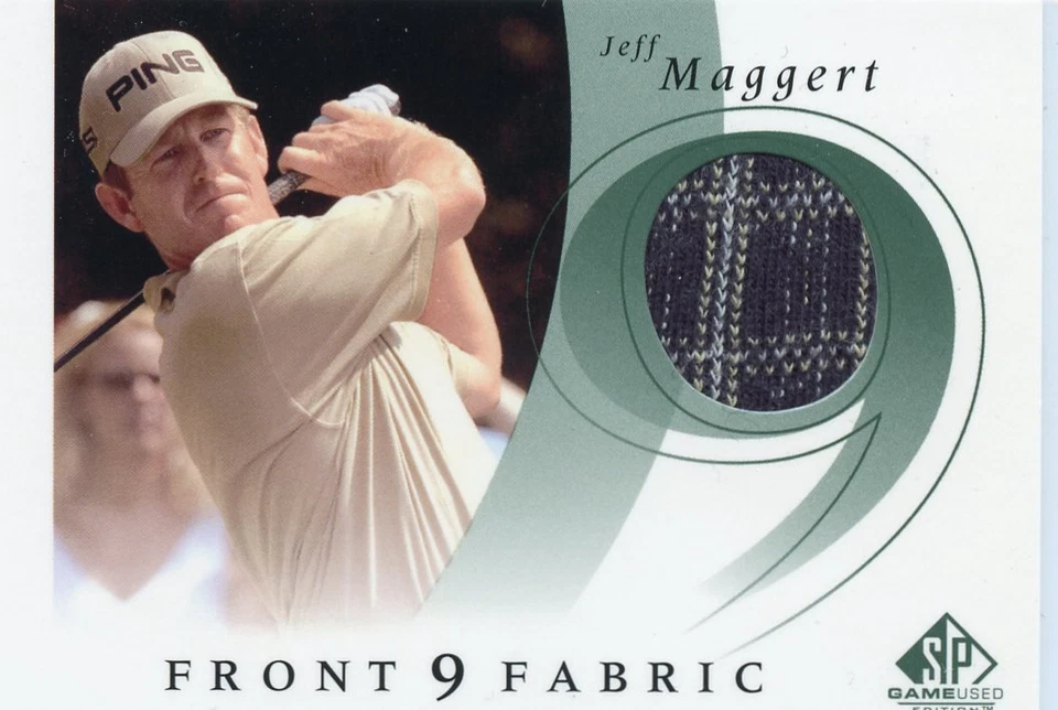2002 SP GAME USED FRONT NINE FABRICS JEFF MAGGERT TOURNAMENT WORN GOLF SHIRT  - Image 1 of 1