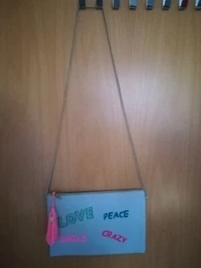 Codello Clutch Kosmetiktasche Tasche Neon Pailletten Love Peace Smile Crazy Neu - Bild 1 von 3