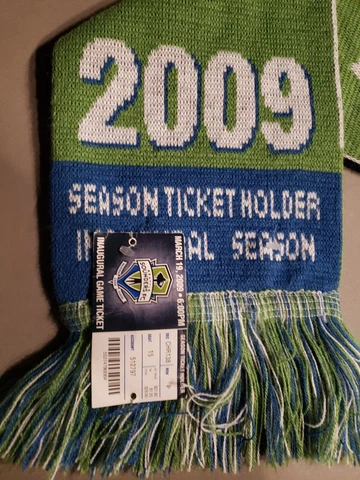 2009 MLS Seattle Sounders FC Inaugural Season Ticket Holder Adidas Knit Scarf Cover