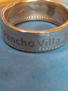 (1878 Pancho Villa 1923) MASSGESCHNEIDERTE MÜNZRINGE 1957-1967 SILBER UN PESO - Bild 1 von 4