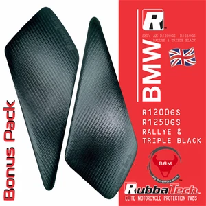 RubbaTech BMW R1200GS / R1250GS Triple Black & Rallye knee pads - Bonus pack - Picture 1 of 14
