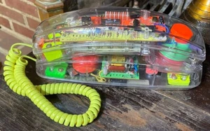 Telephone CONAIR Corp SW 205 NEON BRIGHT Light WORKING TESTED Skeleton Princess - Zdjęcie 1 z 6