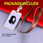 Aluminum ID Holder with Lanyard Vertical