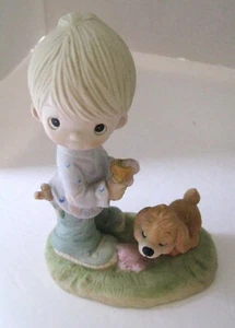 Vtg Precious Moments Jonathan & David 1976 Praise the Lord Anyhow Figurine Enesc - Picture 1 of 3