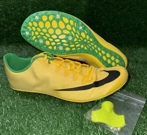 Nike Oregon Ducks Team Issued Zoom 400 Yellow Track Spike Cleats Size 12 New - Picture 1 of 7