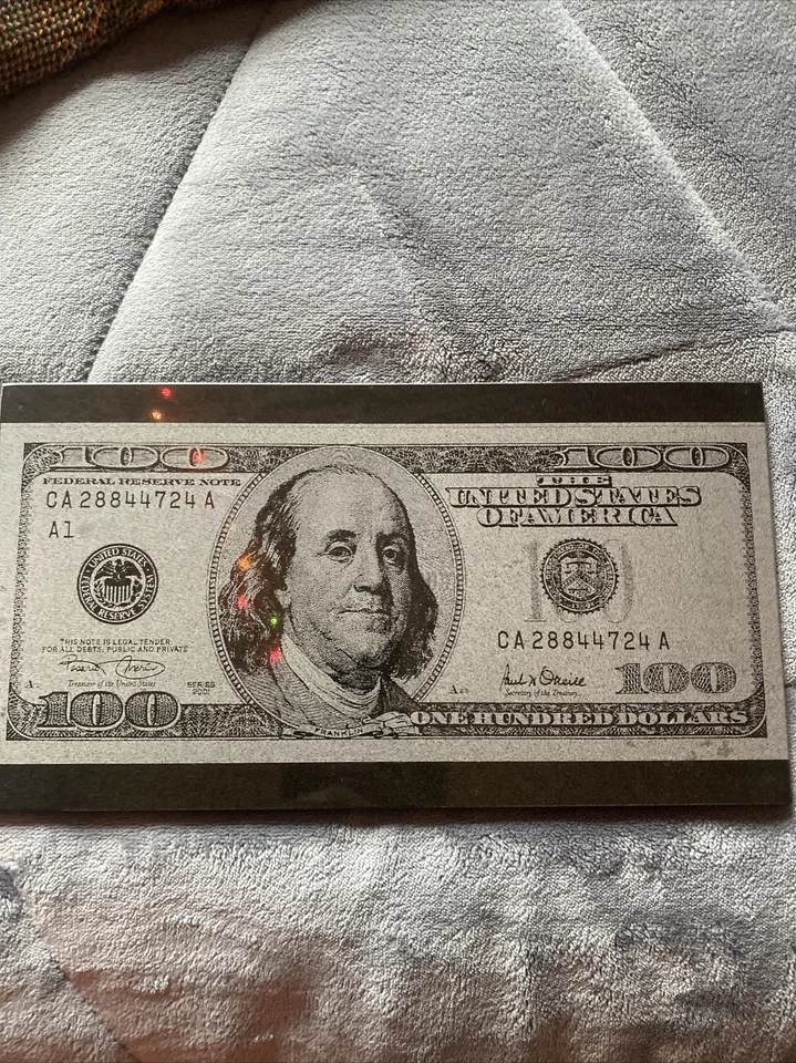 Engraved $100 Bill Slab - Image 1 of 4