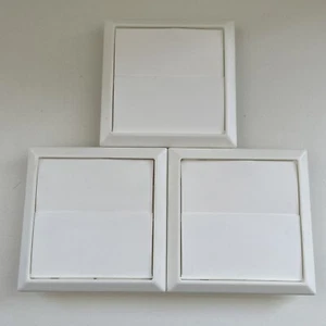 3 X 6.5” WHITE EXTERNAL AIR VENT COVER GRAVITY FLAPS JOBLOT - Picture 1 of 5