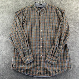 Tommy Hilfiger Cheers Mens Button Up Shirt Extra Large Multicolor Plaid Cotton - Picture 1 of 12