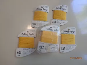 Pebbly Perle Needlepoint Embroidery Thread 10X cards All GOLD P52 color - Picture 1 of 3