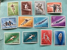francobolli Repubblica San Marino olimpiadi Tokio 1964 serie completa