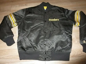 Pittsburgh Steelers Steel Curtain NFL Football Starter Jacket Medium M mens - Picture 1 of 4