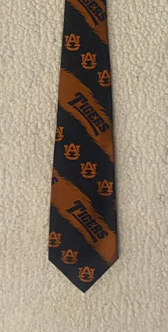 Auburn Tigers Tie, Navy & Orange, Eagles Wings, Silk, Classic Length MSRP 24.99 Cover