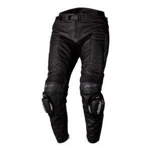 RST S1 Leather Sports Motorcycle Trousers Black Touring Motorbike Jeans Armour - Picture 1 of 6