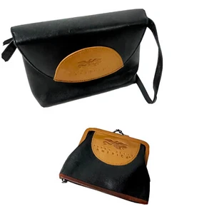 America Perry Ellis Crossbody Purse W Change Purse Leather Trim New - Picture 1 of 11