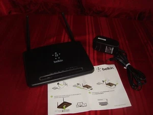 Belkin Wi-Fi Router Model# F9K1010v2 Black w/Instruction sheet - Picture 1 of 4