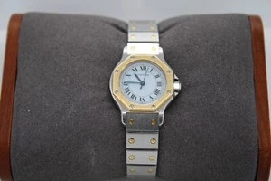 Cartier Santos 24mm Octo Small Automatic 18k Yellow Gold Steel Octagon #18896 - Picture 1 of 6