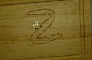 15" YELLOW GOLD FILLED FIGURE 8 LINK CABLE CHAIN NECKLACE 2.5mm - Picture 1 of 3